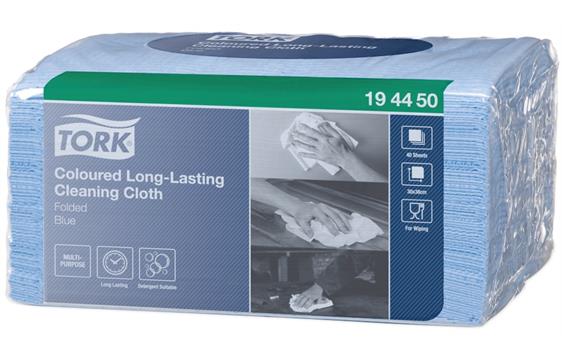 765338 Tork 194450 Klut TORK Premium W8 kodet blå (40) Fargekodet klut